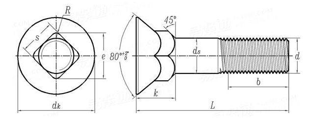 Flat Head Plow Bolt